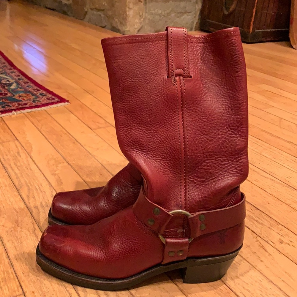 Frye Red Leather Boots